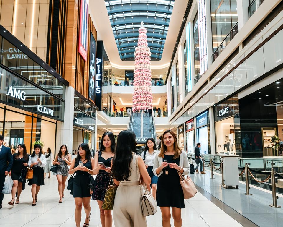 Busy shopping mall in Bangkok where men can meet women as mentioned in Bangkok dating guide