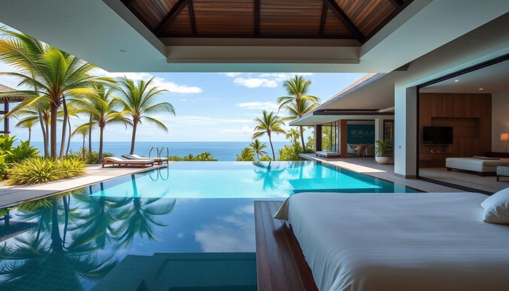 Luxury pool villa in Phuket with ocean view and private infinity pool