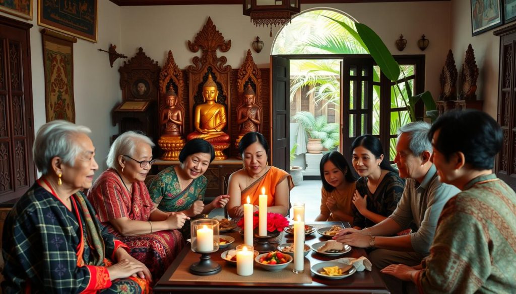 Thai family gathering