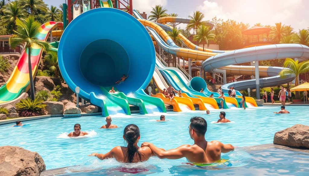 Aqua Planet water park in Clark with water slides and pools