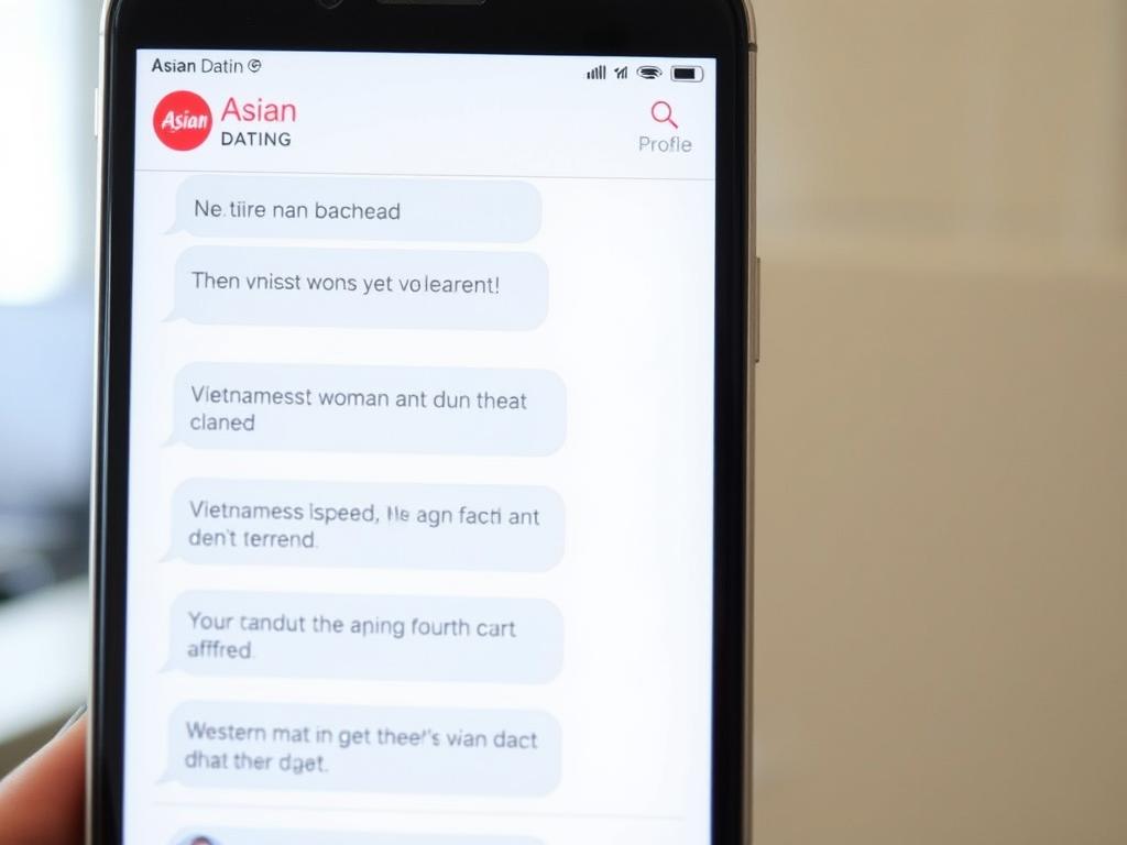 AsianDating app interface showing messaging with Vietnamese women, representing digital hanoi dating culture AsianDating app interface showing messaging with Vietnamese women, representing digital hanoi dating culture