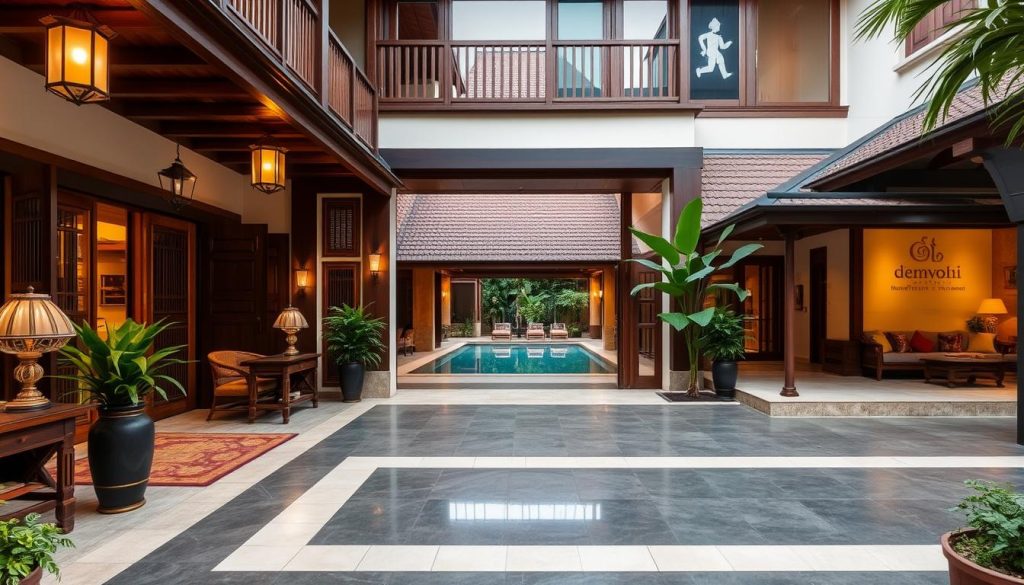 Boutique hotel in Siem Reap with traditional Cambodian design elements