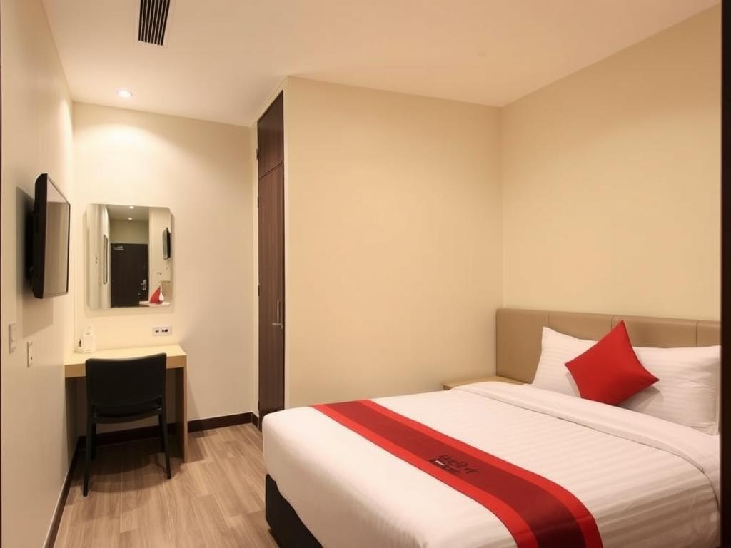 Budget-friendly room at Red Planet Manila Mabini hotel near nightlife