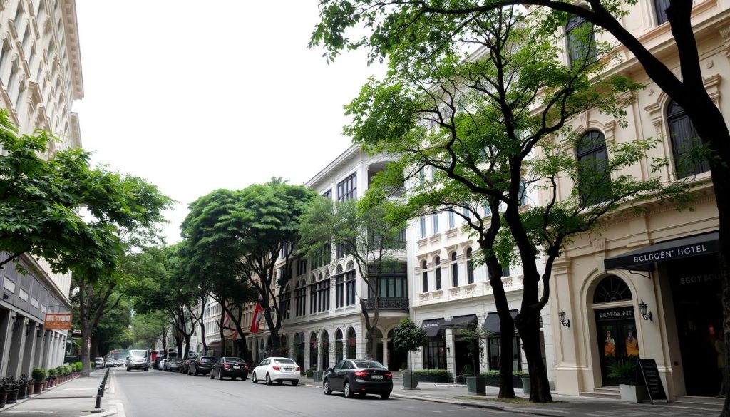 Colonial architecture in Menteng area with boutique hotels ideal for best hotels jakarta dating on a budget