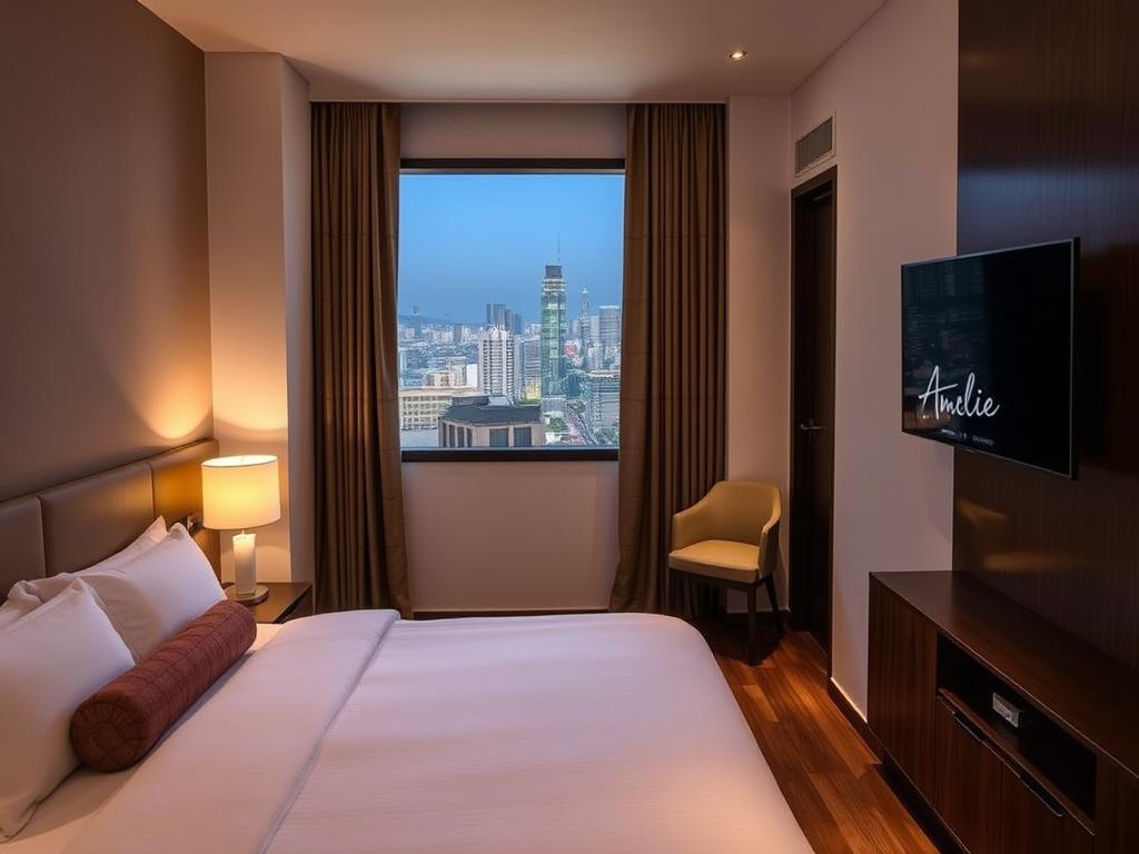 Comfortable room at Amelie Hotel Manila near entertainment district