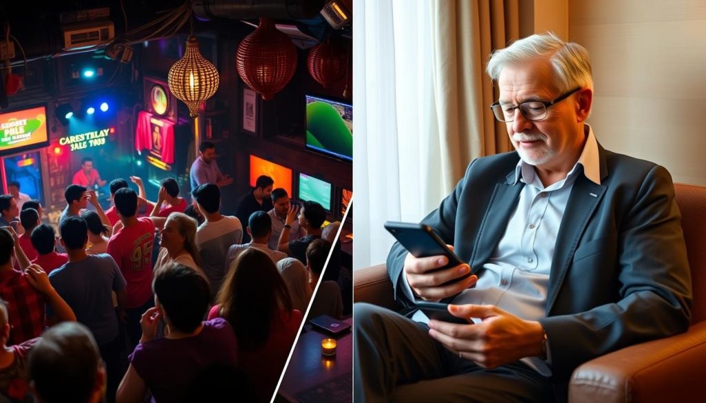 Comparison of nightlife and dating app usage in Siem Reap