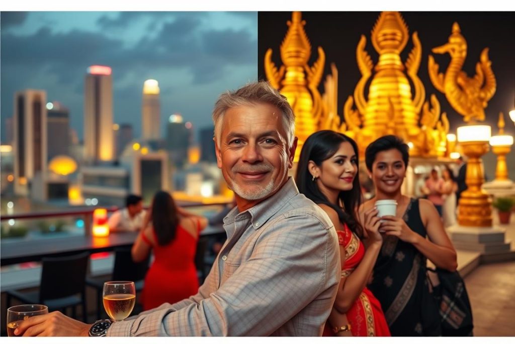 Contrast between Bangkok nightlife dating scene and traditional dating in cultural settings