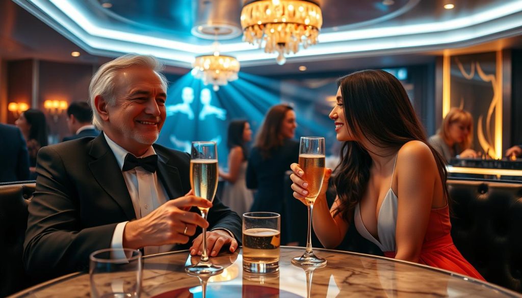 Couple at an upscale nightclub in Makati, Manila