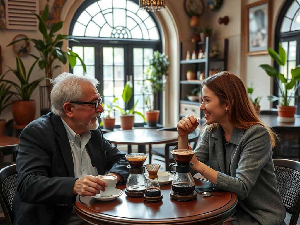 Couple enjoying Vietnamese coffee at a stylish hidden café in Ho Chi Minh City