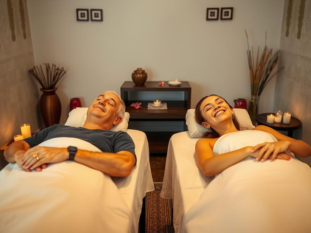 Couple enjoying a spa treatment in Chiang Mai