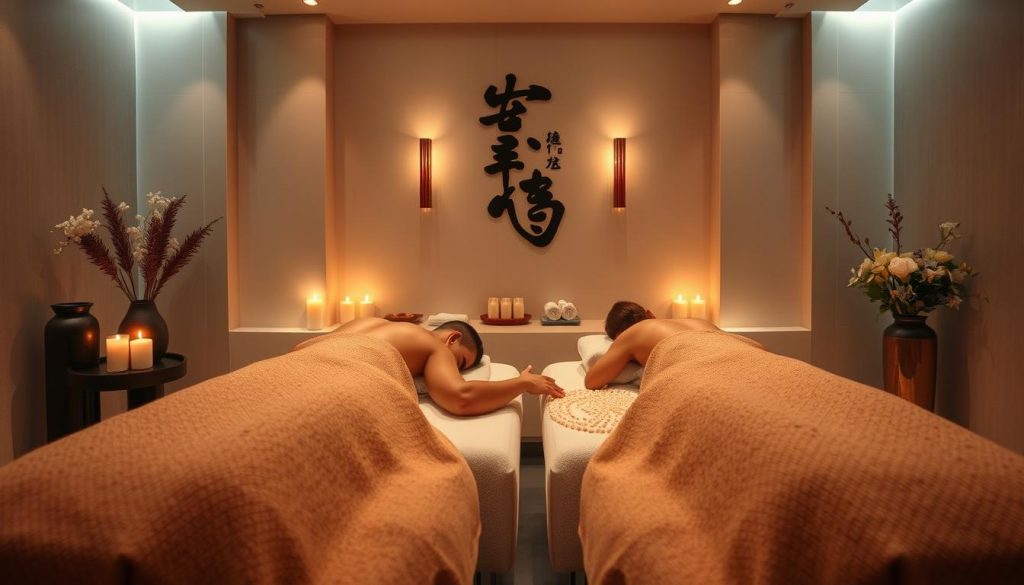 Couple enjoying spa treatment at luxury spa in Angeles City