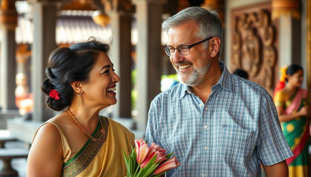 Couple enjoying traditional Balinese cultural experience