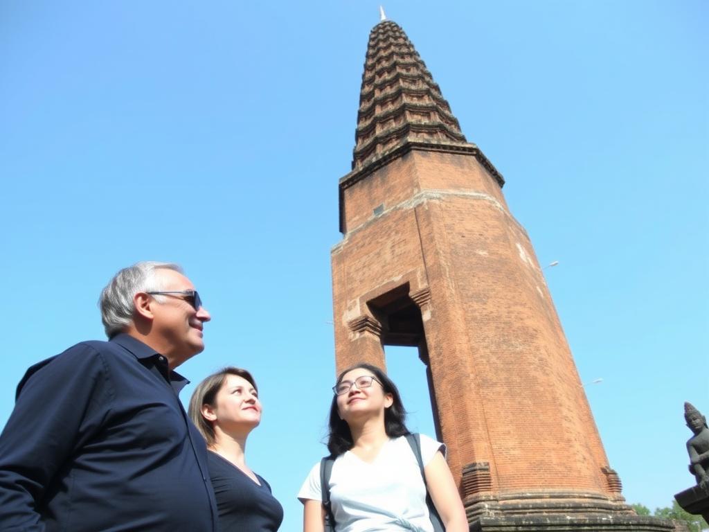 Couple exploring Wat Chedi Luang in Chiang Mai Old City