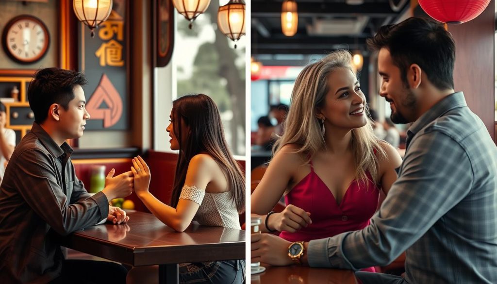 Cultural contrast between traditional Thai dating and Western expat expectations in Bangkok