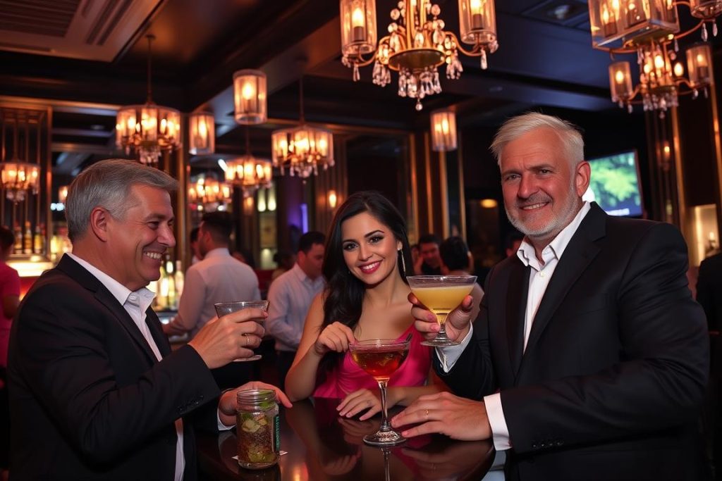 Elegant bar on Bangla Road in Phuket with sophisticated atmosphere