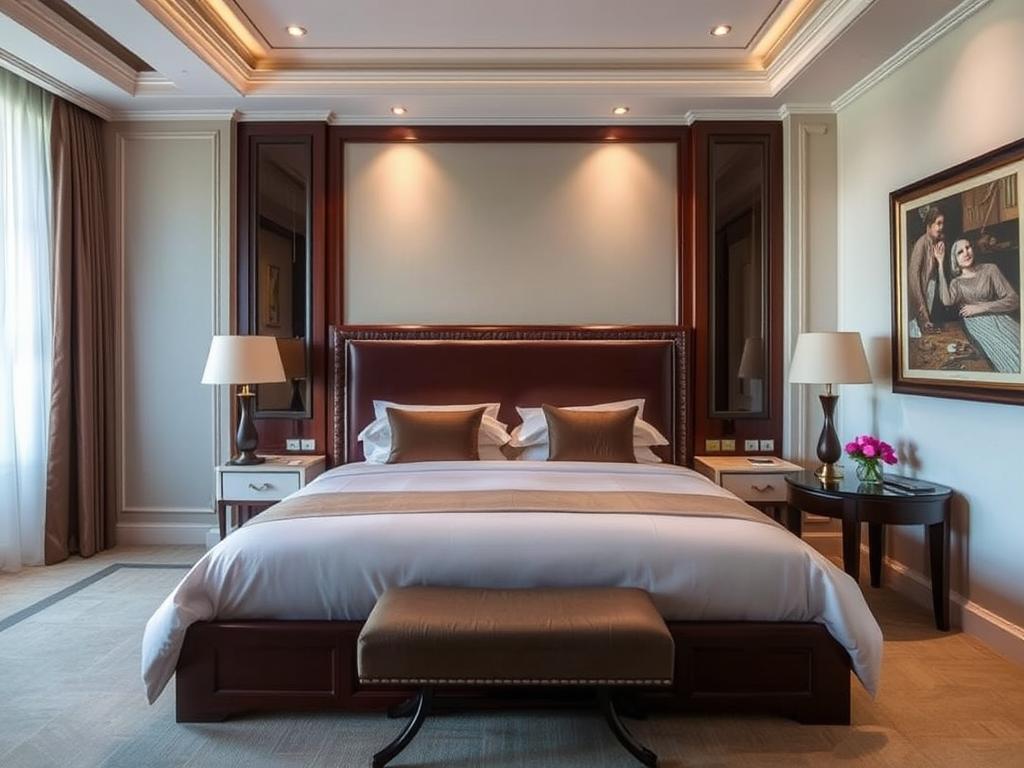 Elegant room at The Peninsula Manila with king bed perfect for couples