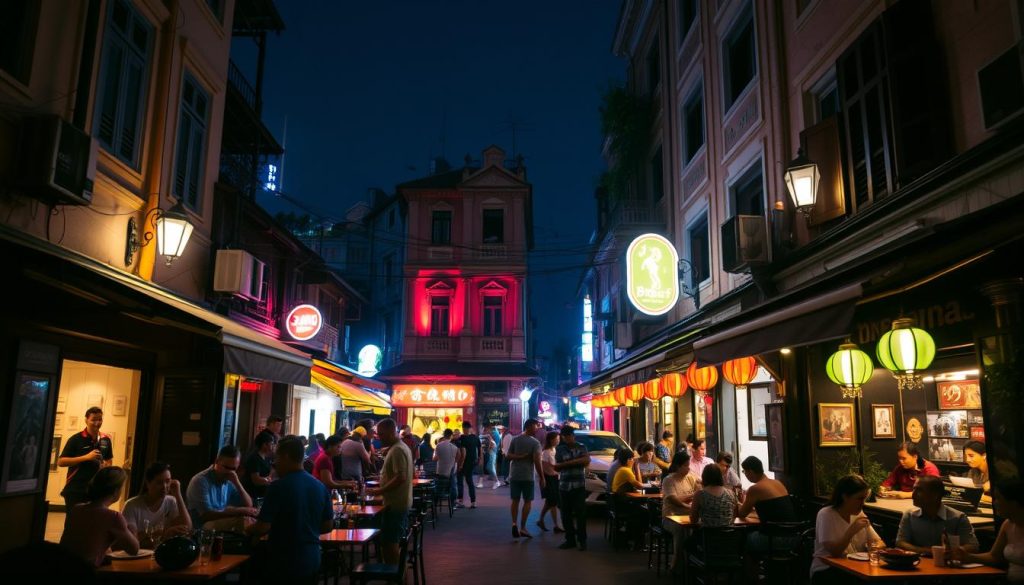 Evening view of Ta Hien Street in Hanoi Old Quarter near best hotels Vietnam dating locations Evening view of Ta Hien Street in Hanoi Old Quarter near best hotels Vietnam dating locations