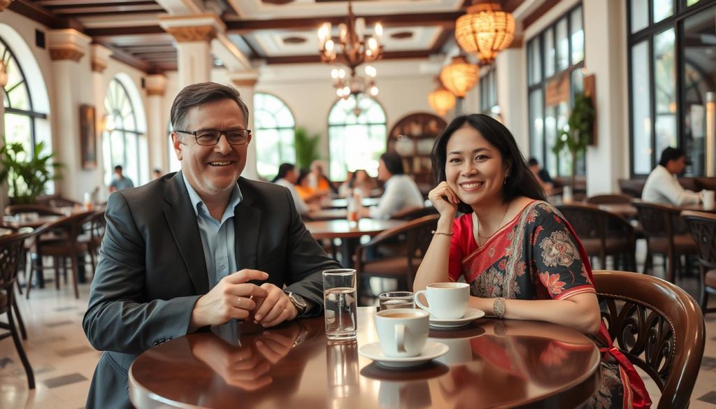 First date at upscale cafe in Phnom Penh