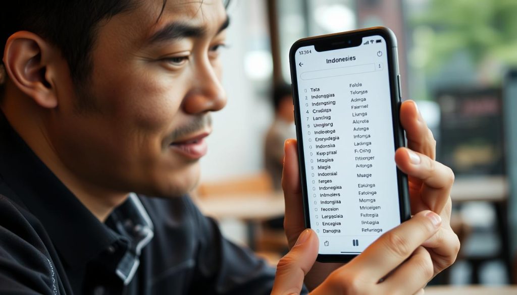 Foreign man learning basic Indonesian phrases to communicate with younger women in Jakarta