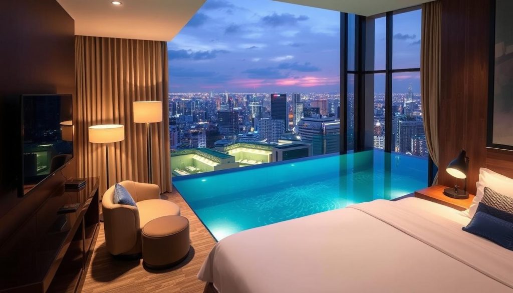 I'M Hotel Makati with infinity pool and modern room