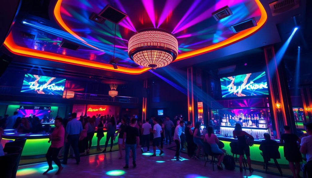 Interior of Illuzion nightclub in Patong, a popular venue for meeting younger women in Phuket