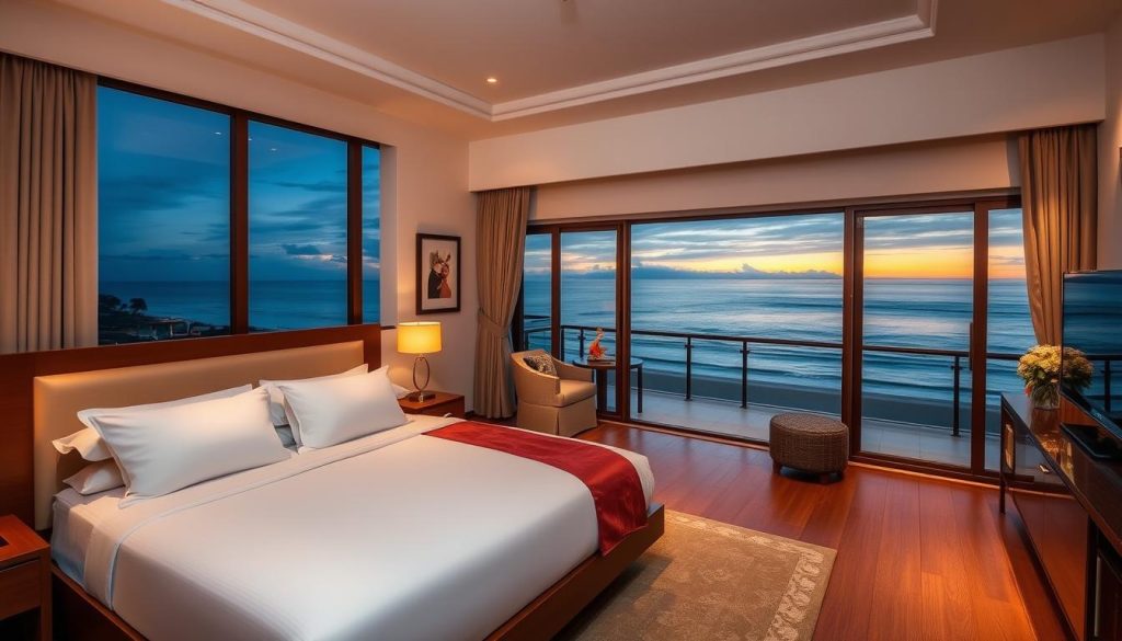 Luxury beachfront resort room with ocean view in Da Nang
