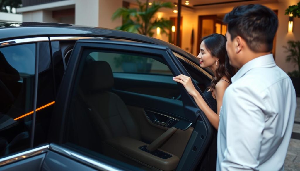 Luxury transportation service in Phuket with professional driver