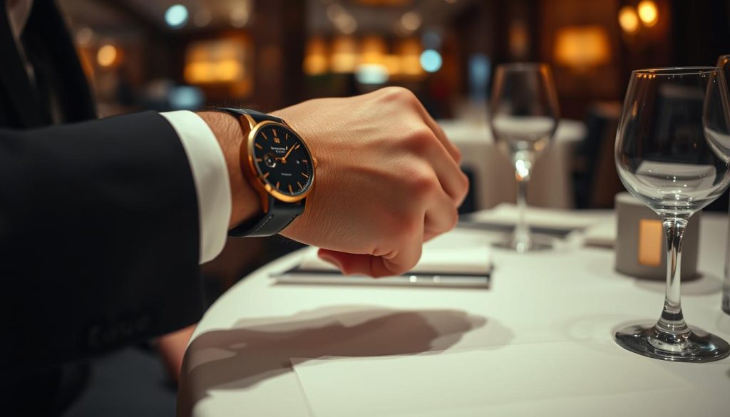 Man paying the bill at an upscale Jakarta restaurant