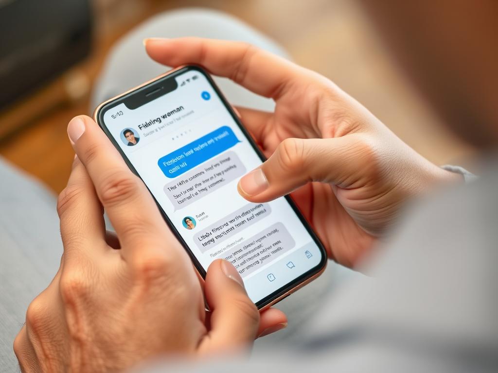 Man sending follow-up text to a younger woman he met in Manila