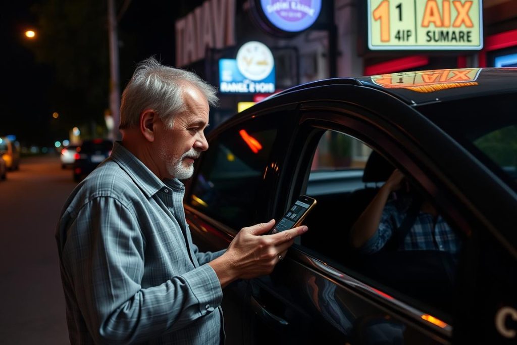 Man using secure transportation after Cambodia dating nightlife experience