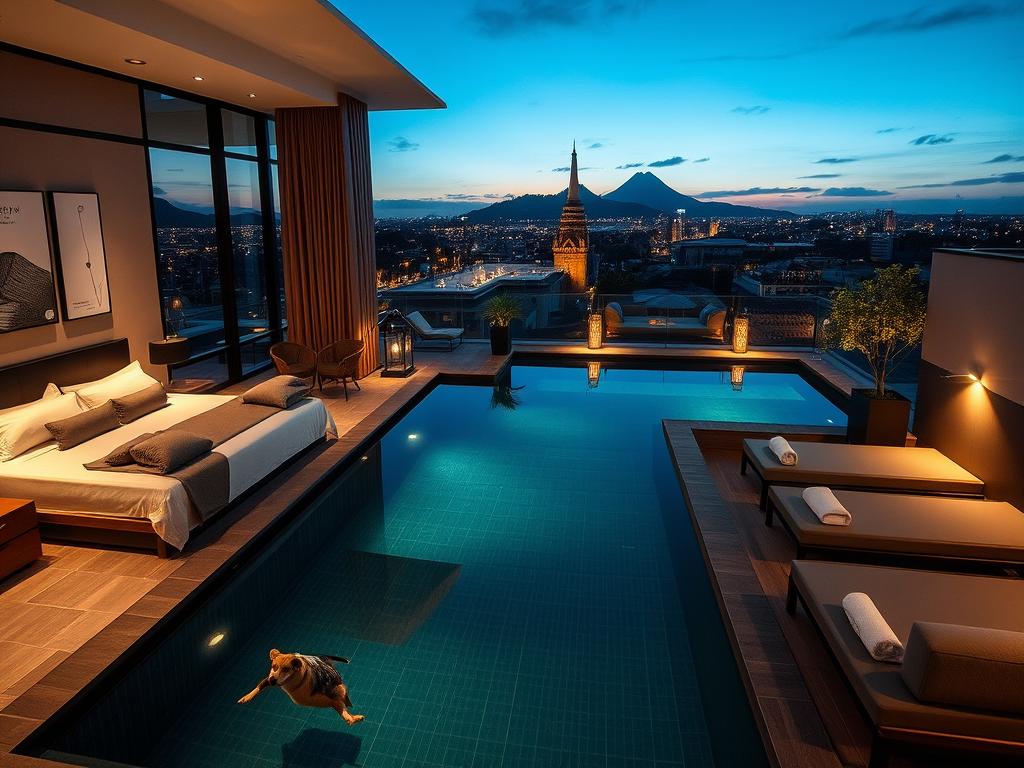 Modern hotel with rooftop pool in Nimman area of Chiang Mai