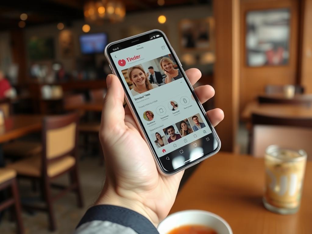 Person using Tinder in Pattaya showing local matches