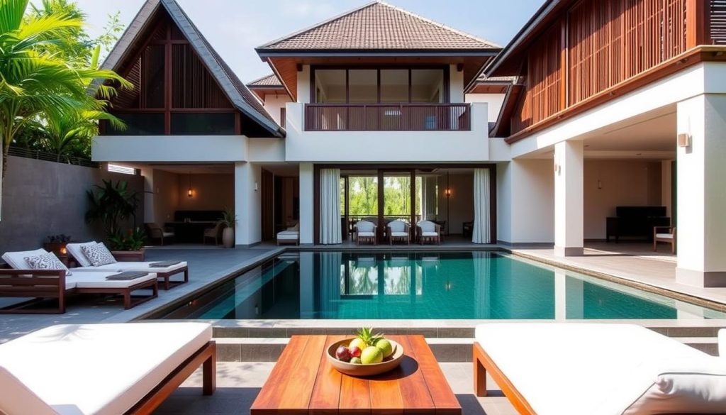 Private pool villa at The Slow Canggu for best hotels bali dating
