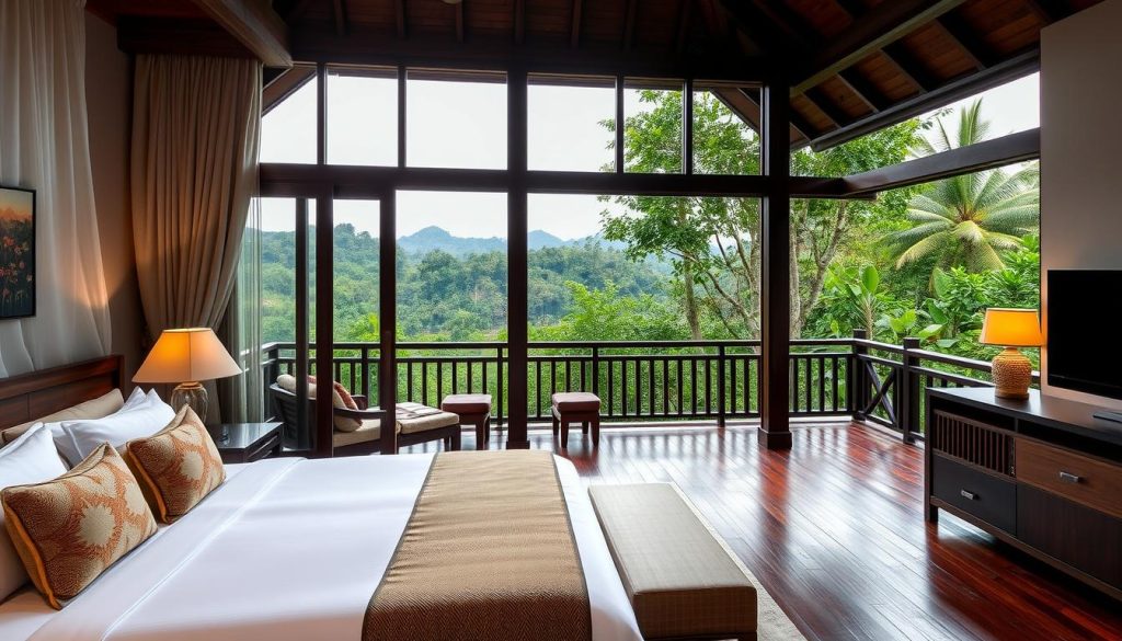 Private villa at Komaneka at Bisma with jungle views for best hotels bali dating