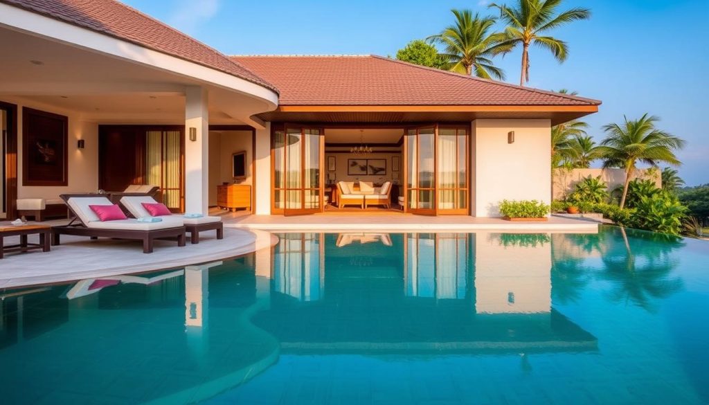 Private villa with pool at The Anvaya Beach Resort for best hotels bali dating