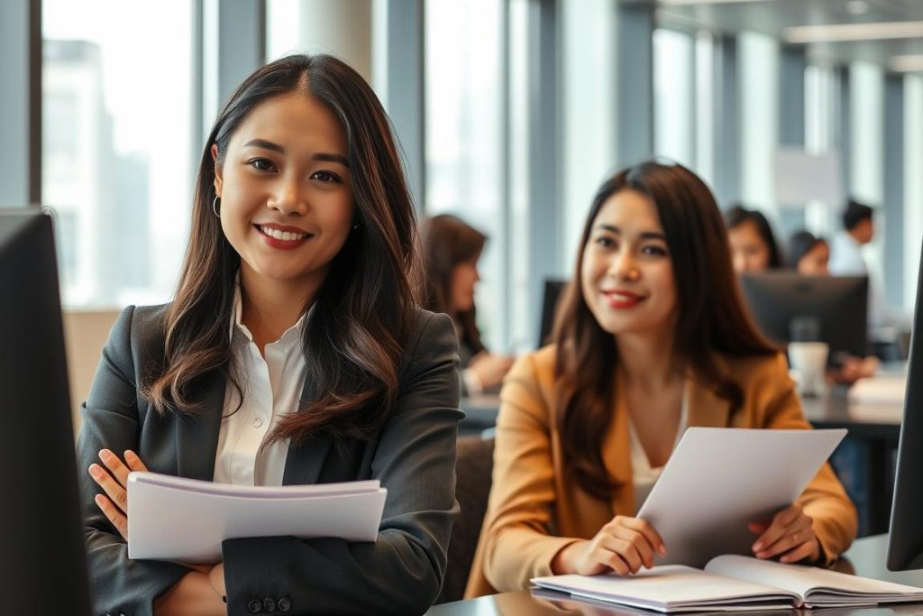 Professional Filipino women in a business setting in Angeles City