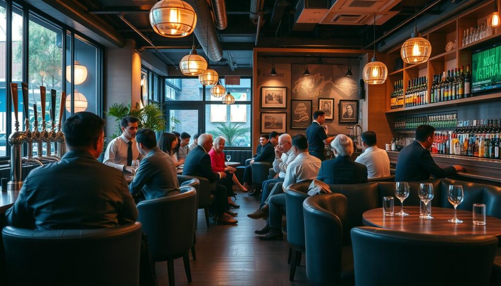 Relaxed bar in Thao Dien with mixed expat and local crowd enjoying craft beers and conversation