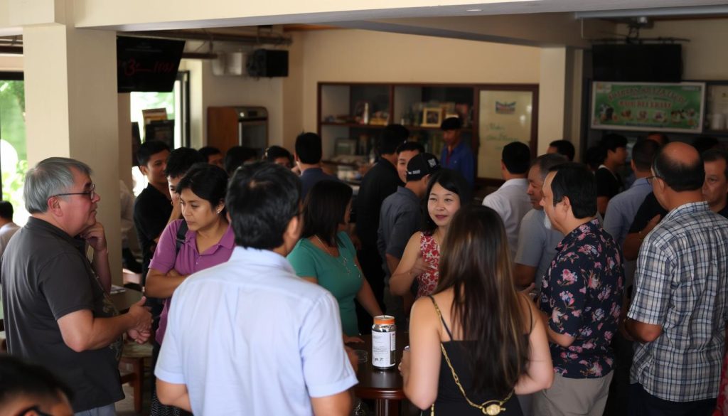 Social gathering with expats and locals in Pattaya