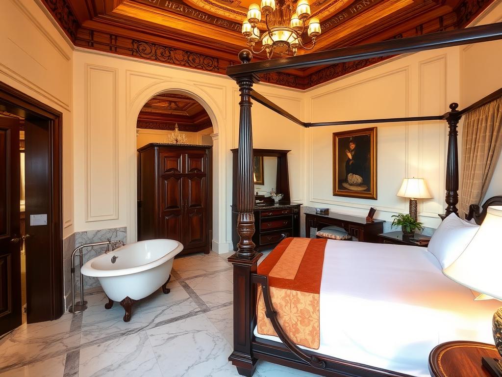 Sofitel Legend Metropole Hanoi luxury suite with colonial decor, one of the best hotels hanoi dating options