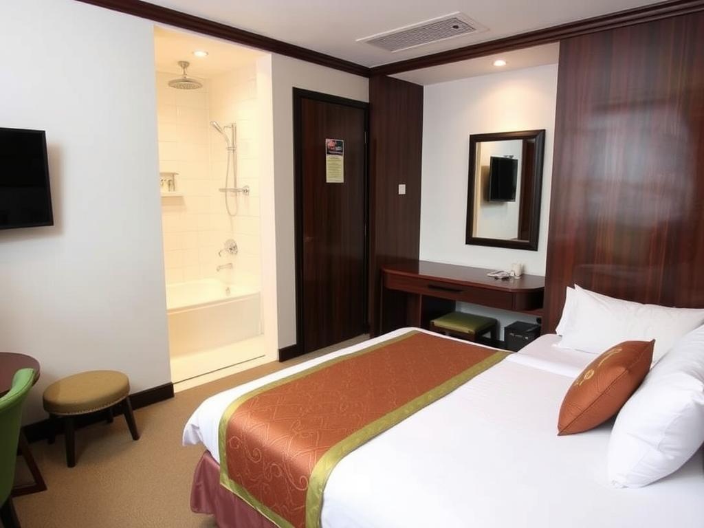 Spacious room at Makati Palace Hotel located on P. Burgos Street