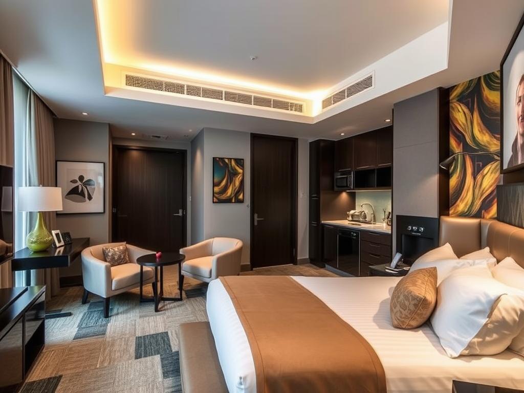 Stylish room at The Picasso Boutique Serviced Residences in Makati