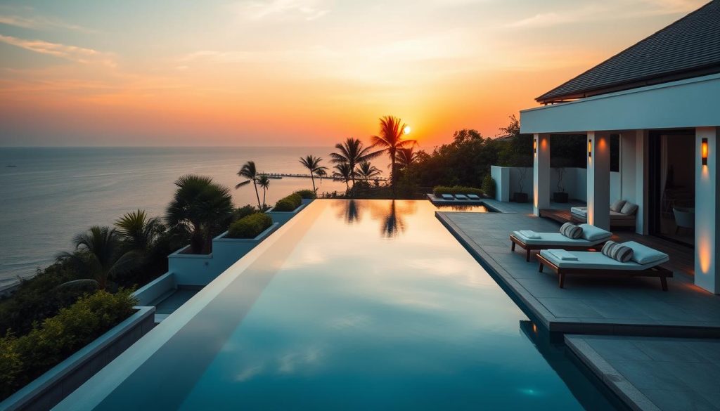 TIA Wellness Resort private pool villa, luxury option for best hotels da nang dating