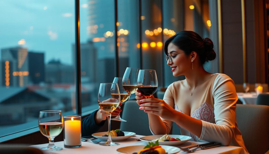 Upscale dinner date at a restaurant in Manila Upscale dinner date at a restaurant in Manila