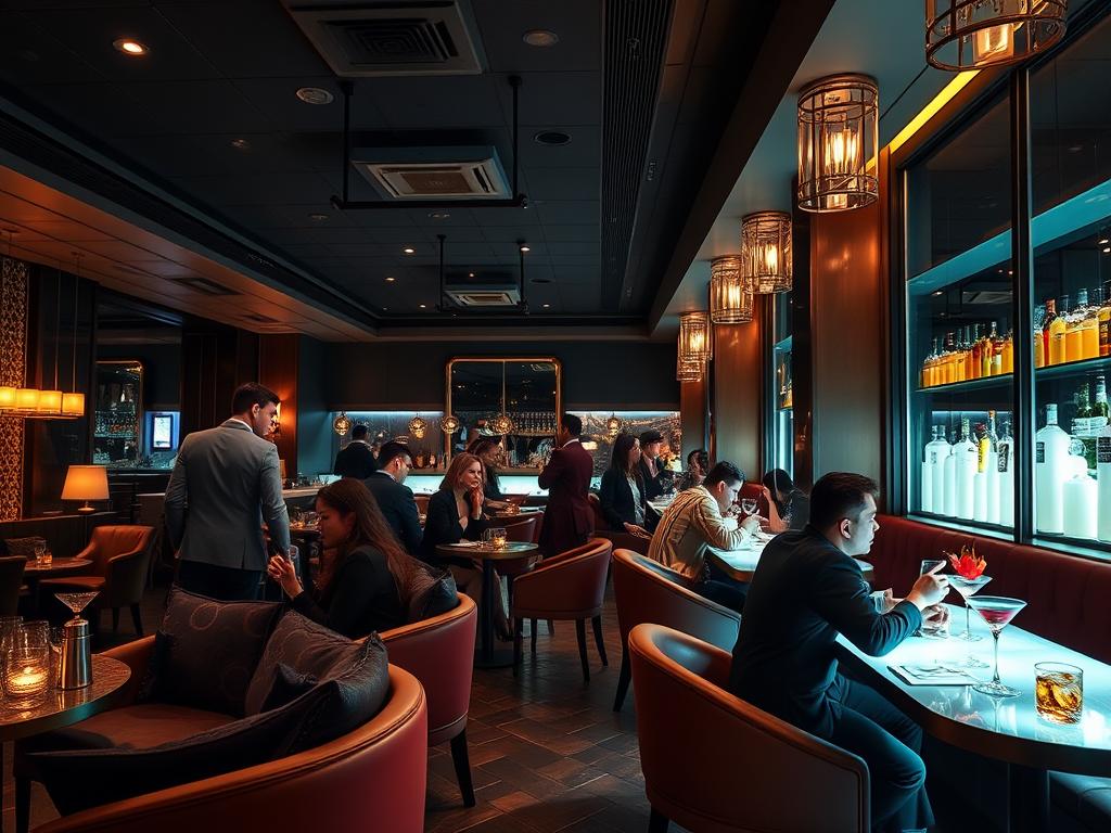 Upscale lounge bar in BGC Manila