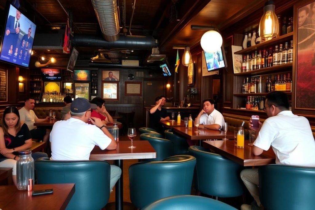 Quieter bar on Perimeter Road in Angeles City showing a more relaxed setting for older men meeting younger women Quieter bar on Perimeter Road in Angeles City showing a more relaxed setting for older men meeting younger women